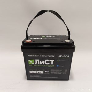 Аккумулятор (LiFePO4) ЛиСТ 12В 100Ач 100А BT