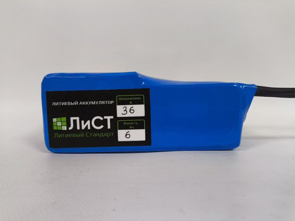 Литиевый аккумулятор (Li-NMC) 36В 6Ач 20А (10S2P)