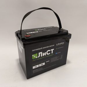 Аккумулятор (LiFePO4) 12В 100 Ач 100А BT ЛиСТ (260х176х210 М8)